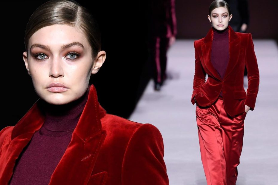 Gigi Hadid Sashays Down The Catwalk At Tom Ford Fall Winter 2019 Show |  Daily Mail Online