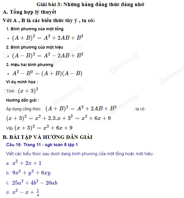 Giải Bài Tập Trang 11, 12 Sgk Toán 8 Tập 1 Bài 16, 17, 18, 19, 20, 21,