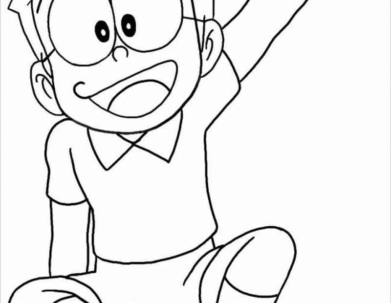 Top Tranh Tô Màu Nobita Ngộ Nghĩnh Cho Bé Tập Tô Tại Nhà