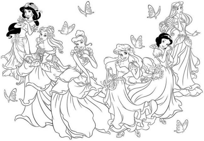 Tuyển Tập Tranh Tô Màu Công Chúa Disney Xinh Đẹp